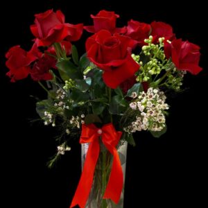 🌹 Jarrón Rosas Rojas